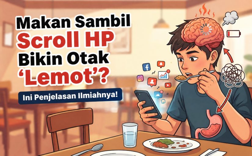 Makan Sambil Scroll HP Bikin Otak “Lemot”? Ini Penjelasan Ilmiahnya!